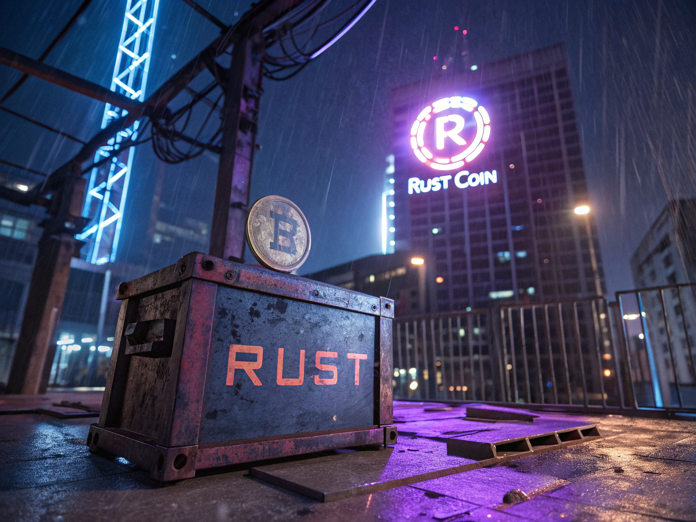Supply drop falling over the Rust map